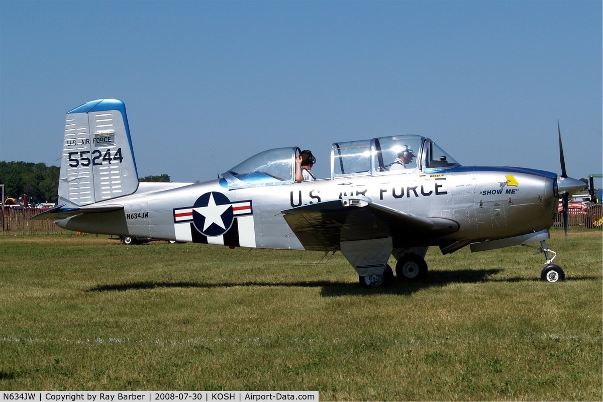 N634JW, Beech A45 C/N G-801, Beech T-34A Mentor [G-801] Oshkosh-Wittman Regional~N 30/07/2008