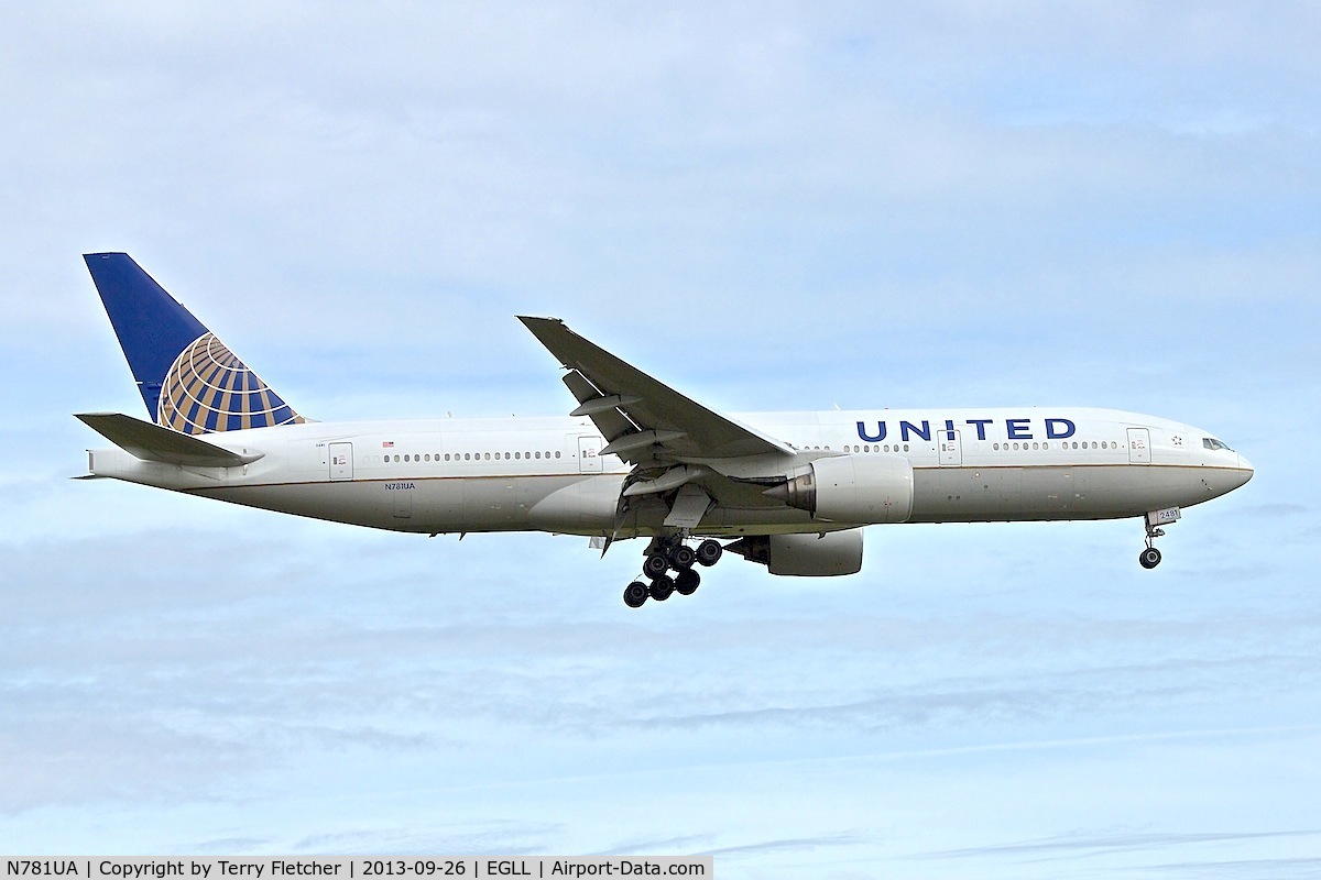 N781UA, 1996 Boeing 777-222 C/N 26945, 1996 Boeing 777-222, c/n: 26945 of United Airlines