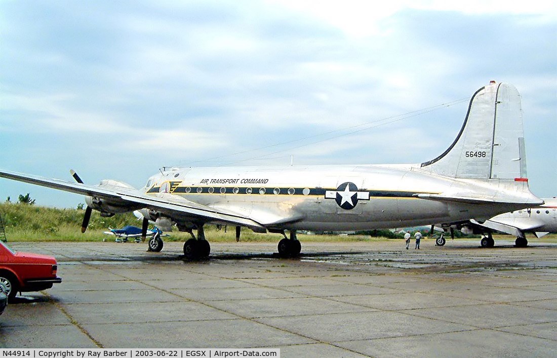 N44914, 1945 Douglas C-54Q-1-DC Skymaster (DC-4A) C/N 10630, Douglas C-54Q-1DC Skymaster [10630] (Aces High) North Weald~G 22/06/2003