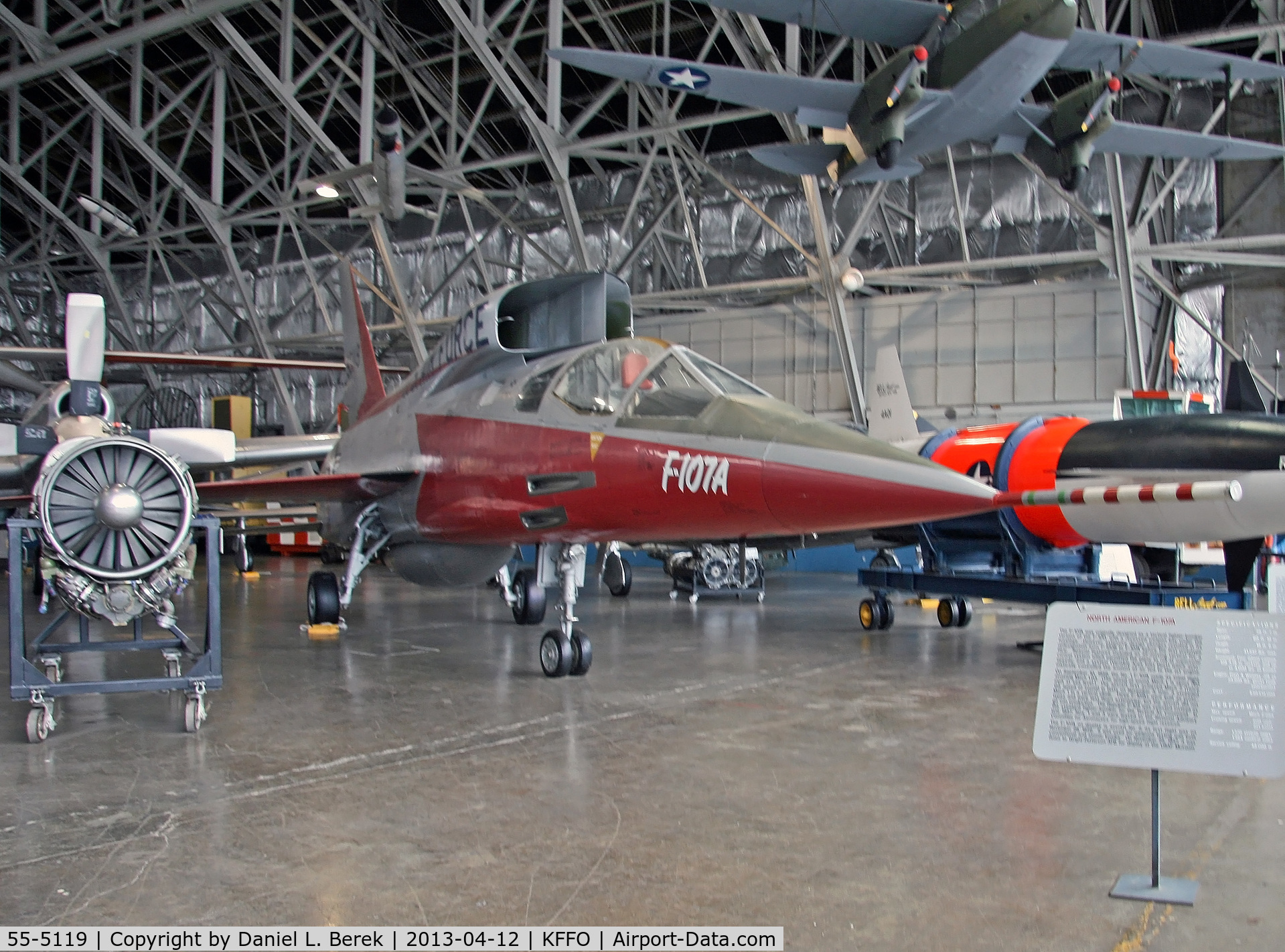 55-5119, 1955 North American F-107A C/N 212-2, This was the second of three prototypes built.