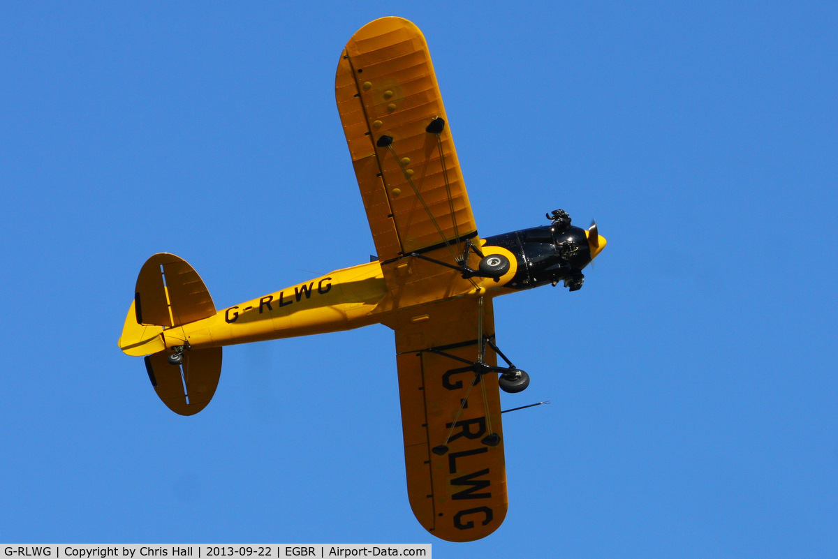 G-RLWG, 1942 Ryan PT-22 Recruit (ST3KR) C/N 1716, at Breighton's Heli Fly-in, 2013