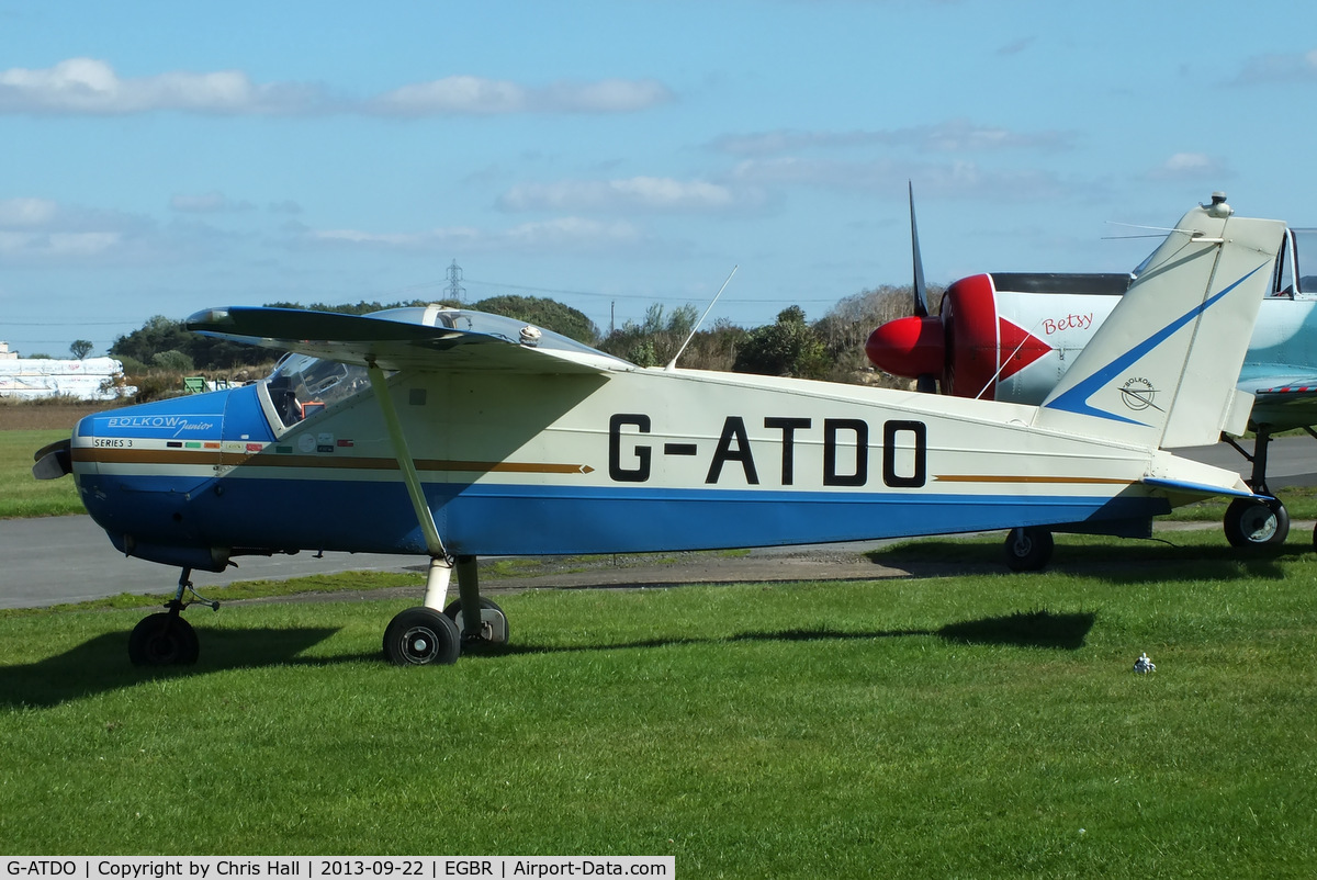 G-ATDO, 1965 Bolkow Bo-208C Junior C/N 576, at Breighton's Heli Fly-in, 2013
