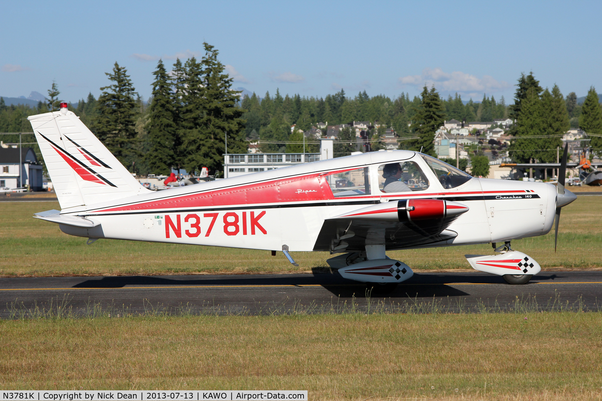 N3781K, 1967 Piper PA-28-140 C/N 28-23728, KAWO/AWO
