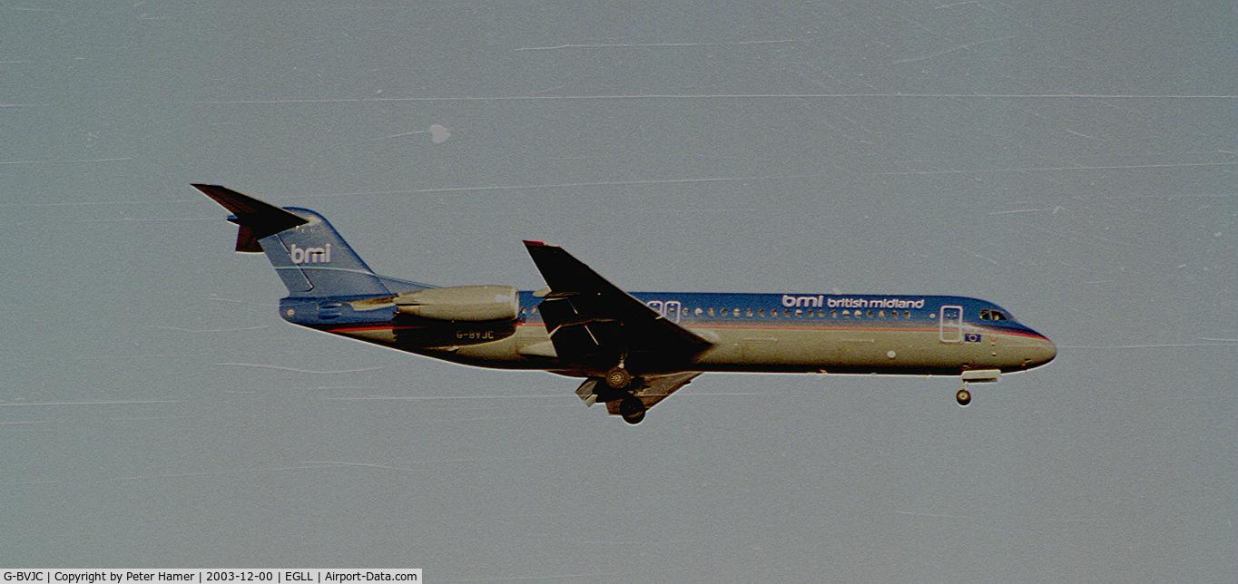 G-BVJC, 1994 Fokker 100 (F-28-0100) C/N 11497, Heathrow 09L