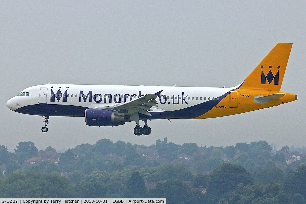 G-OZBY, 2000 Airbus A320-214 C/N 1320, 2000 Airbus A320-214, c/n: 1320 of Monarch