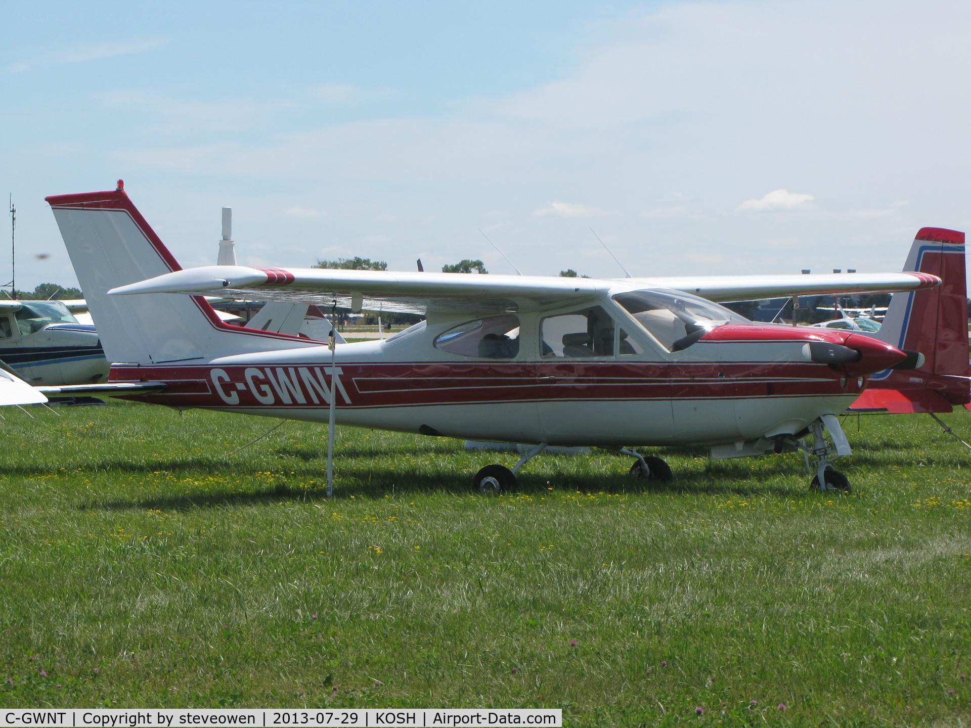 C-GWNT, 1974 Cessna 177B Cardinal C/N 17702062, parked at KOSH