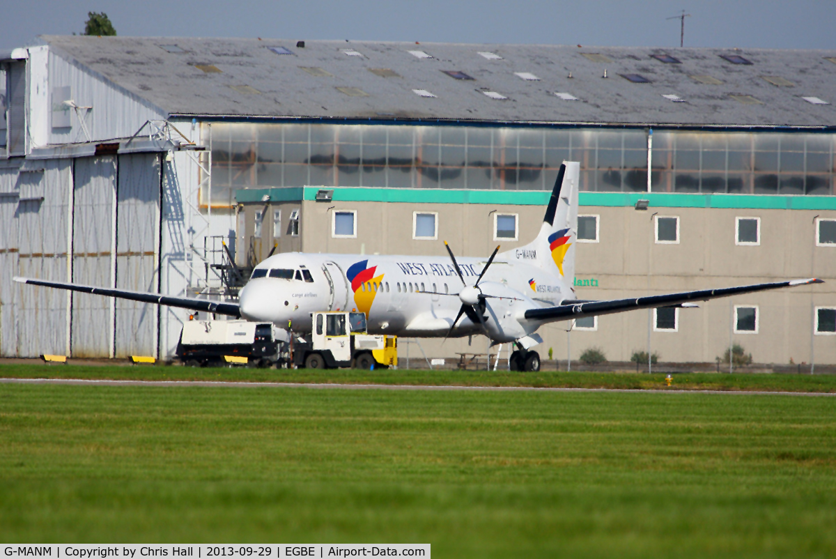 G-MANM, 1988 British Aerospace ATP C/N 2005, back on the UK register and in West Atlantic colours