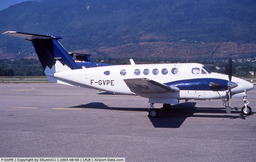 F-GVPE, 1986 Beech 300 Super King Air C/N FA-94, Parked in front of his hangar...