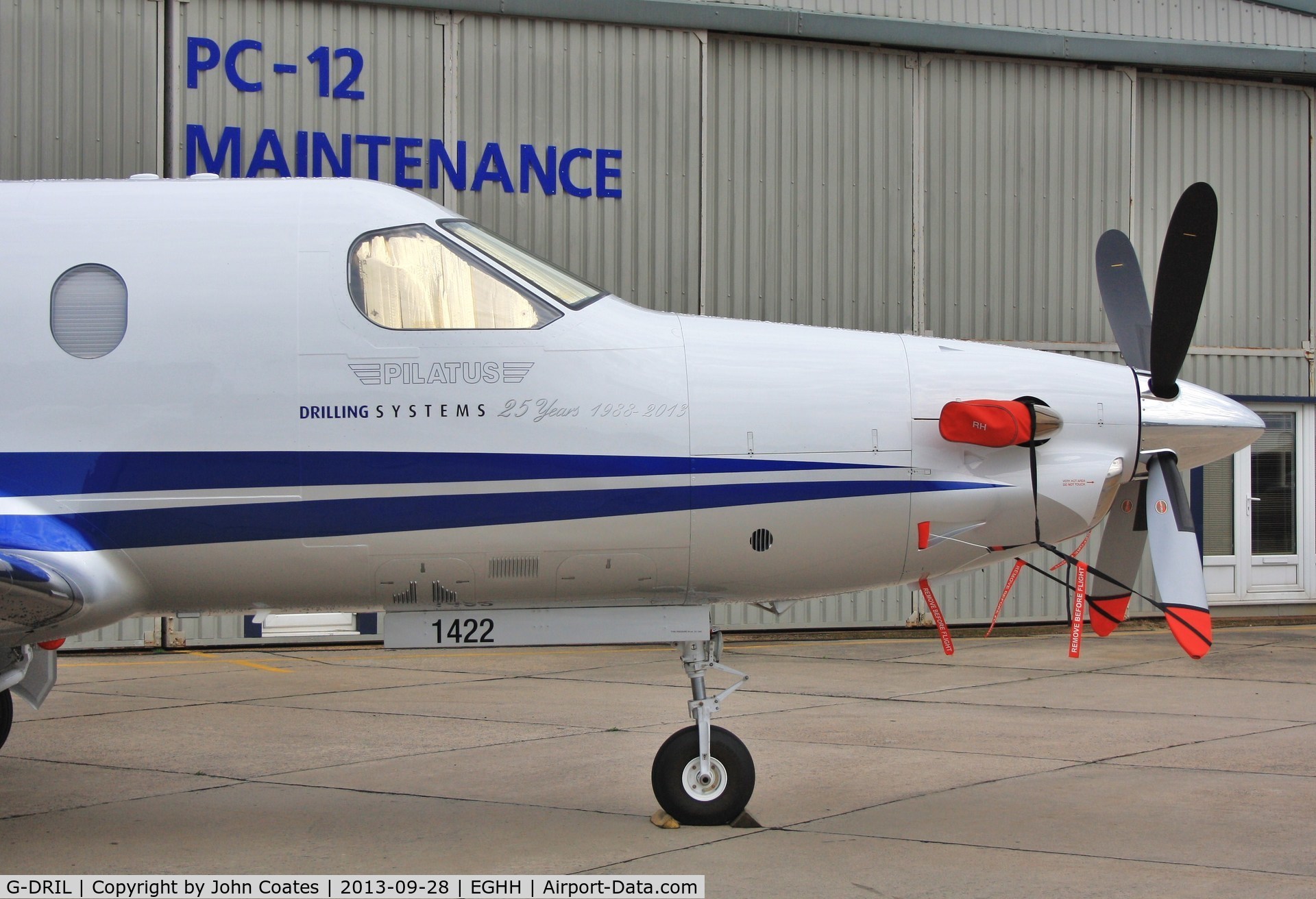 G-DRIL, 2013 Pilatus PC-12/47E C/N 1422, New resident and replacement for M-DRIL
25 years logo and 