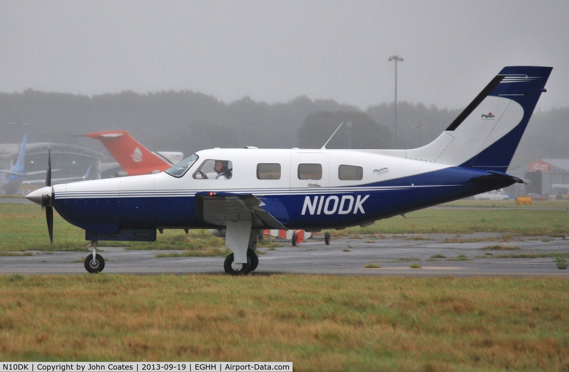 N10DK, Piper PA-46-350P Malibu Mirage C/N 4636223, Arriving in bad weather
