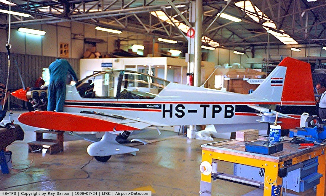 HS-TPB, 1999 Robin R-2160i Alpha Sport Alpha Sport C/N 324, Robin R.2160i Alpha Sport [324] (Civil Aviation Training Centre) Dijon-Darois~F 24/07/1998. Being prepared in the Robin production facility.