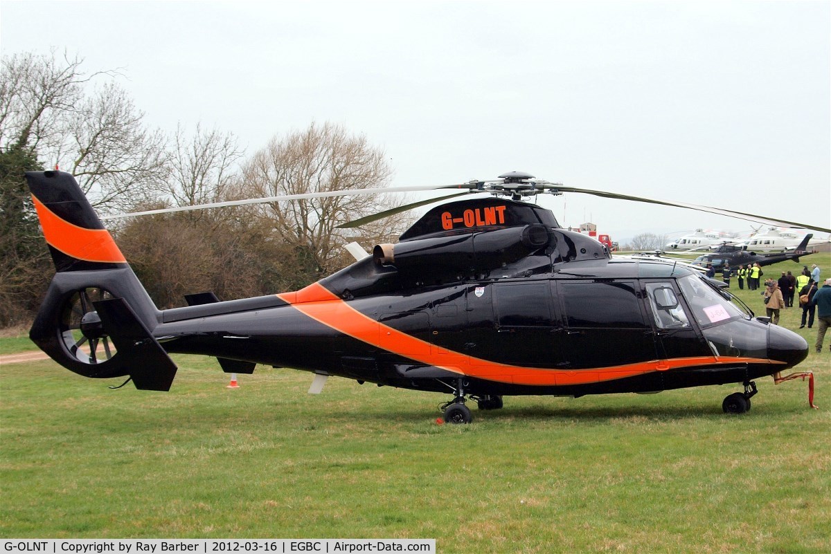 G-OLNT, 1988 Aérospatiale SA-365N-1 Dauphin 2 C/N 6309, Aerospatiale SA.365N1 Dauphin [6309] (Multiflight) Cheltenham Racecourse~G 16/03/2012