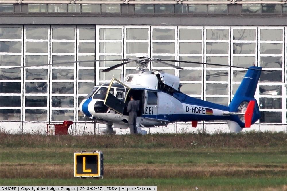 D-HOPE, Aerospatiale SA-365C Dauphin 2 C/N 5009, Preparations for next control flight are running...