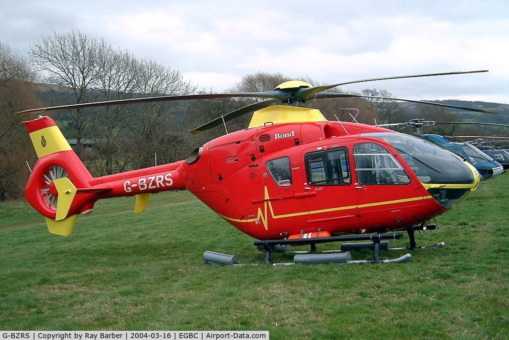 G-BZRS, 2000 Eurocopter EC-135T-2 C/N 0166, Eurocopter EC.135T2+ [0166] (Bond Air Services) Cheltenham Racecourse~G 16/03/2004