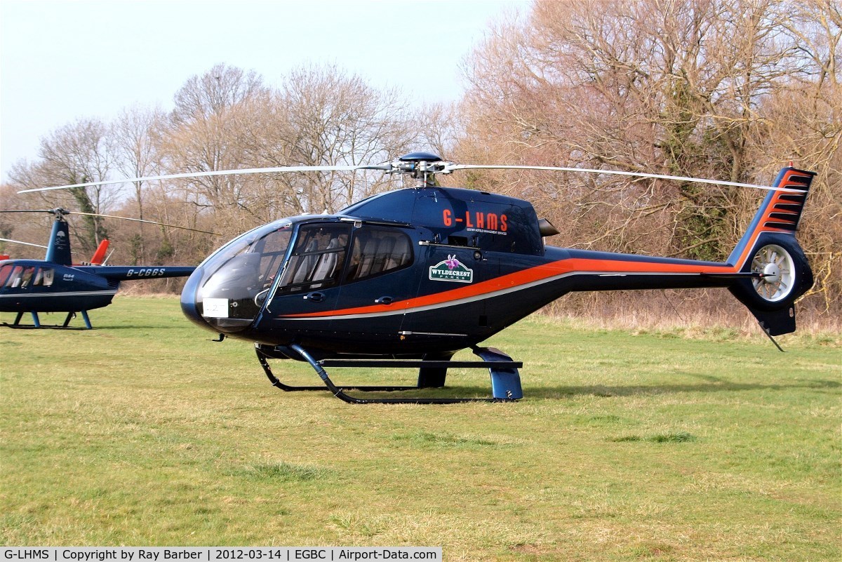 G-LHMS, 2006 Eurocopter EC-120B Colibri C/N 1442, Eurocopter EC.120B Colibri [1442] (Hadley Helicopters Ltd) Cheltenham Racecourse~G 14/03/2012. Now wearing 