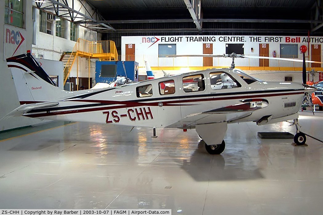 ZS-CHH, Raytheon A36 C/N E-3494, Beech A36 Bonanza 36 [E-3494] Johannesburg-Rand~ZS 07/10/2003