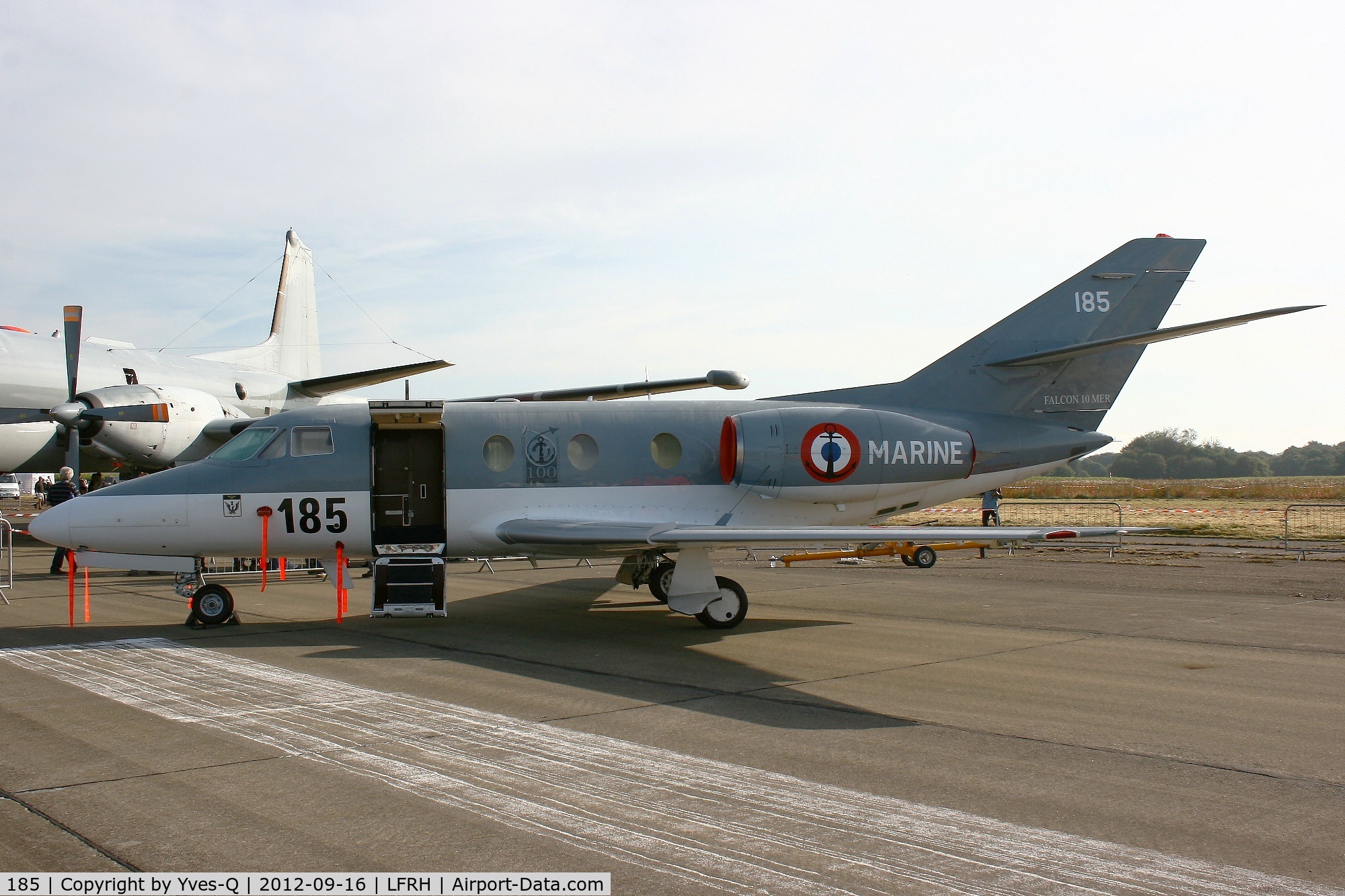 185, Dassault Falcon 10MER C/N 185, French Air Force Dassault Falcon 10 MER, Lann Bihoué Air Base (LFRH-LRT)