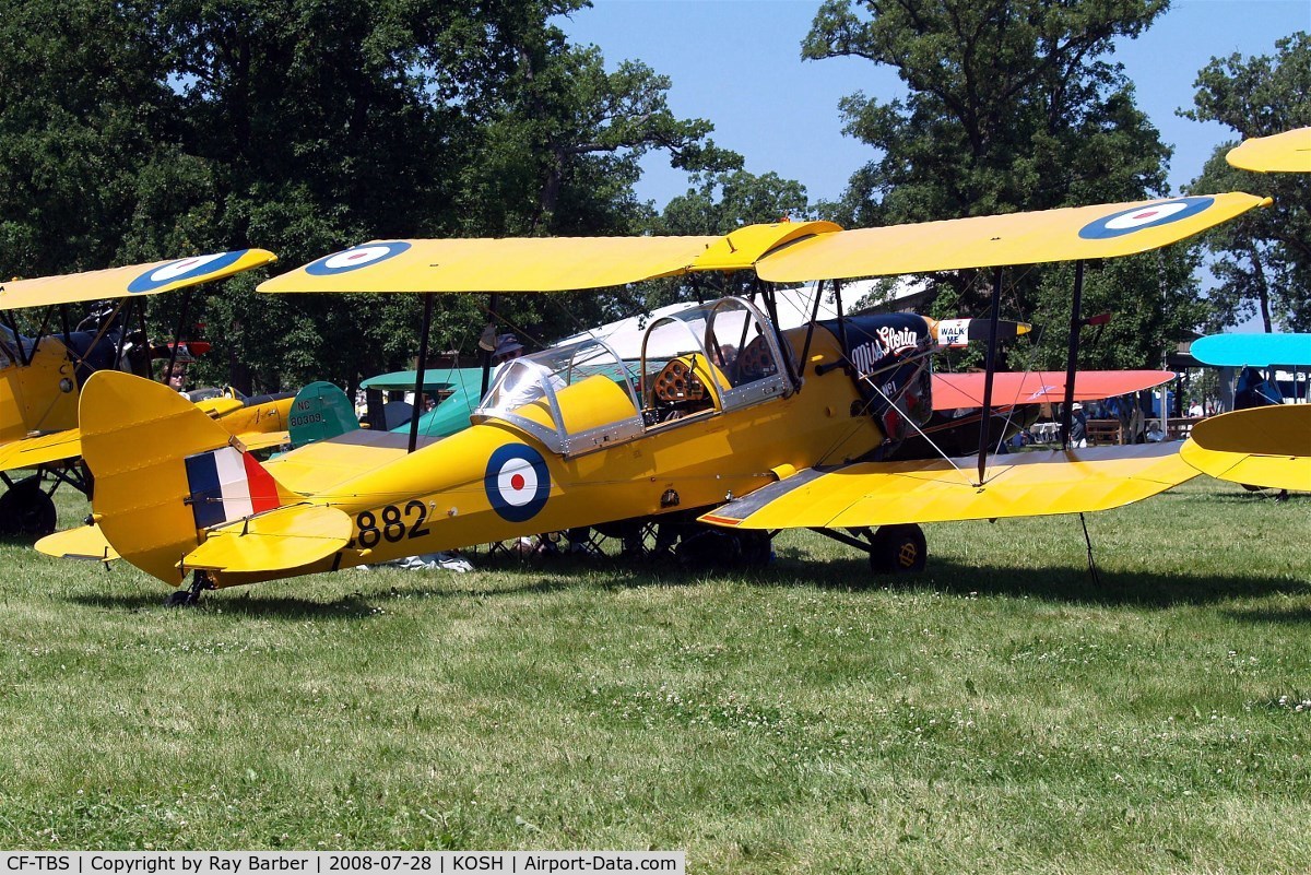 CF-TBS, 1941 De Havilland Canada DH-82C Tiger Moth C/N DHC1073, de Haviland DH.82C Tiger Moth [DHC1073] Oshkosh-Wittman Regional~N 28/07/2008