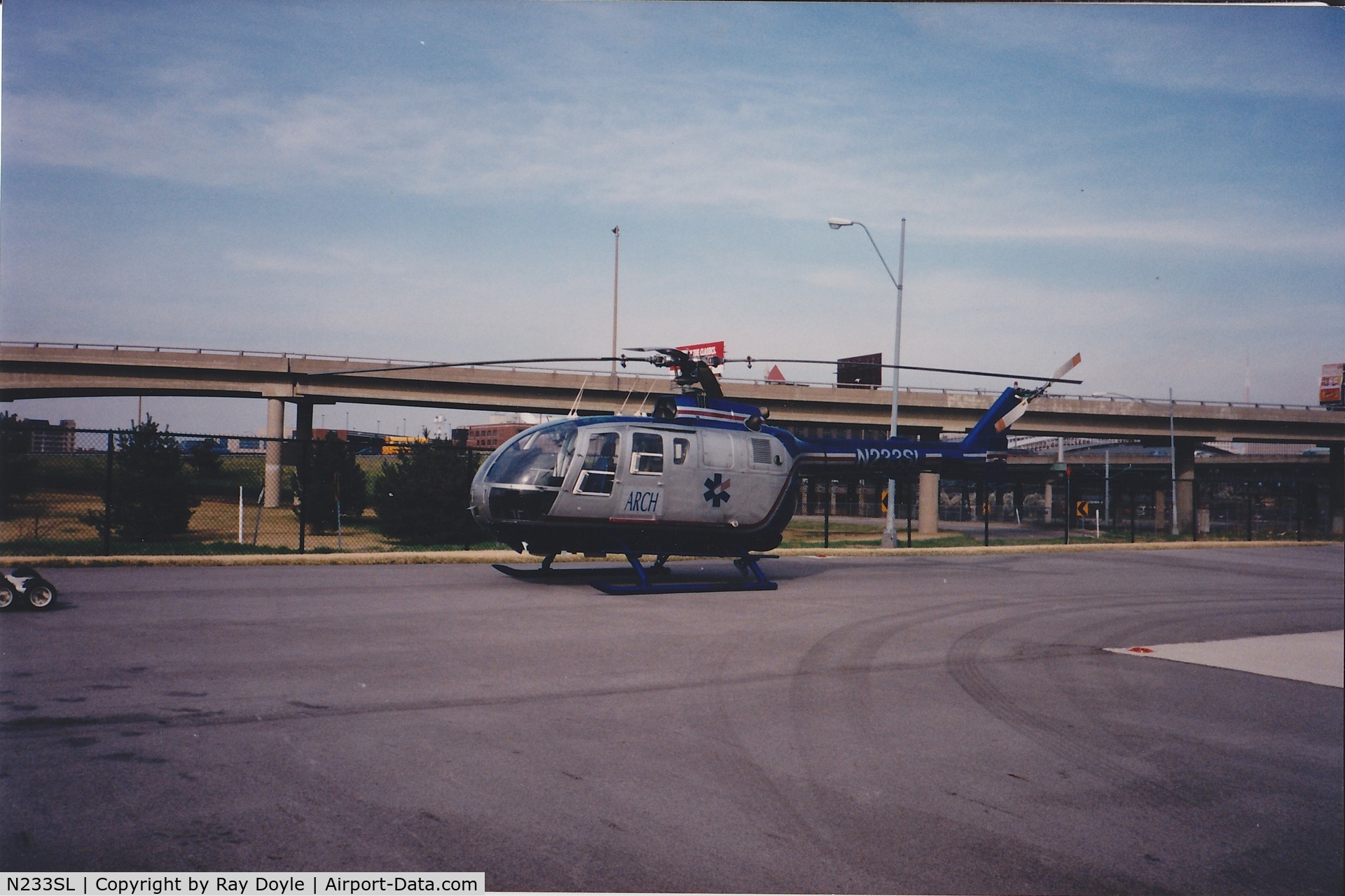 N233SL, MBB Bo-105S C/N S-387, Taken at ARCH Air Medical Service home base, St. Louis, MO