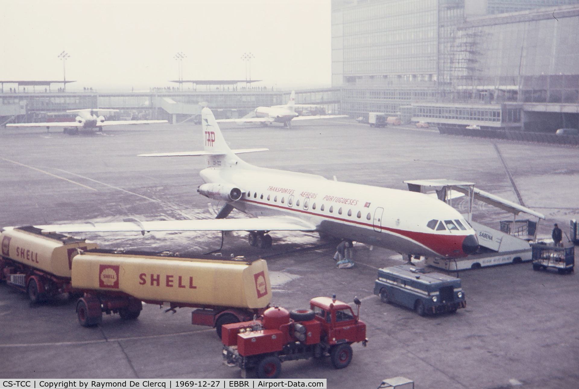CS-TCC, 1963 Sud Aviation SE-210 Caravelle VI-R C/N 137, Brussels Airport on 27-12-69