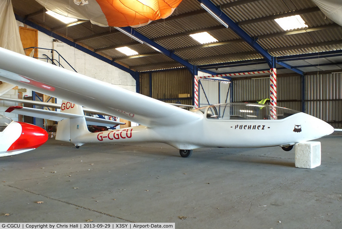 G-CGCU, 1991 PZL-Bielsko SZD-50-3 Puchacz C/N B-2023, in the main hangar at Saltby airfield