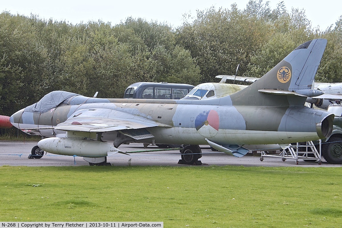 N-268, Hawker Hunter FGA.78 C/N 8947, Hawker Hunter at Yorkshire Air Museum ex Dutch and Qatar AFs