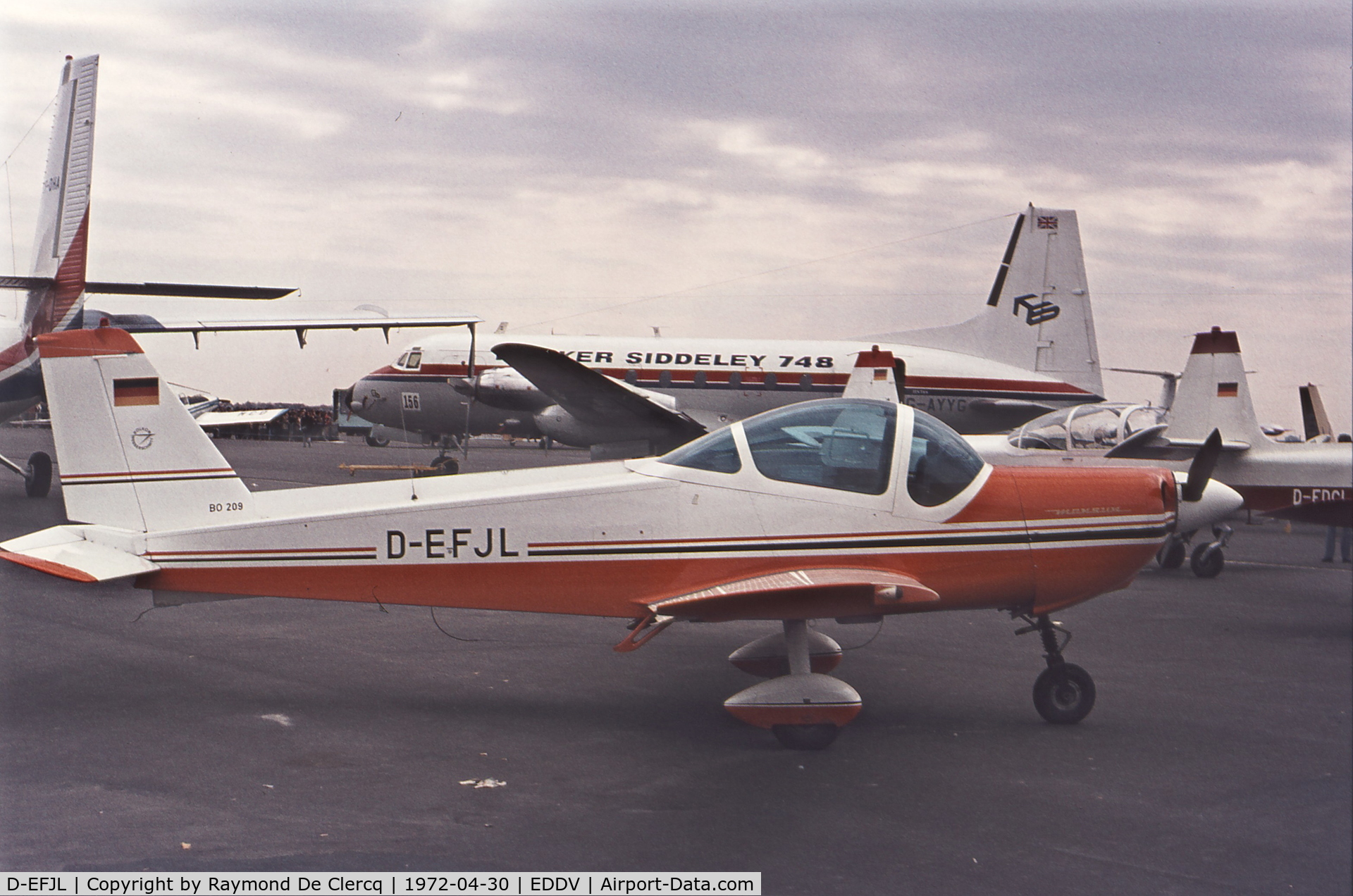 D-EFJL, Bolkow Bo-209 Monsun C/N 134, Hannover Messe 1972