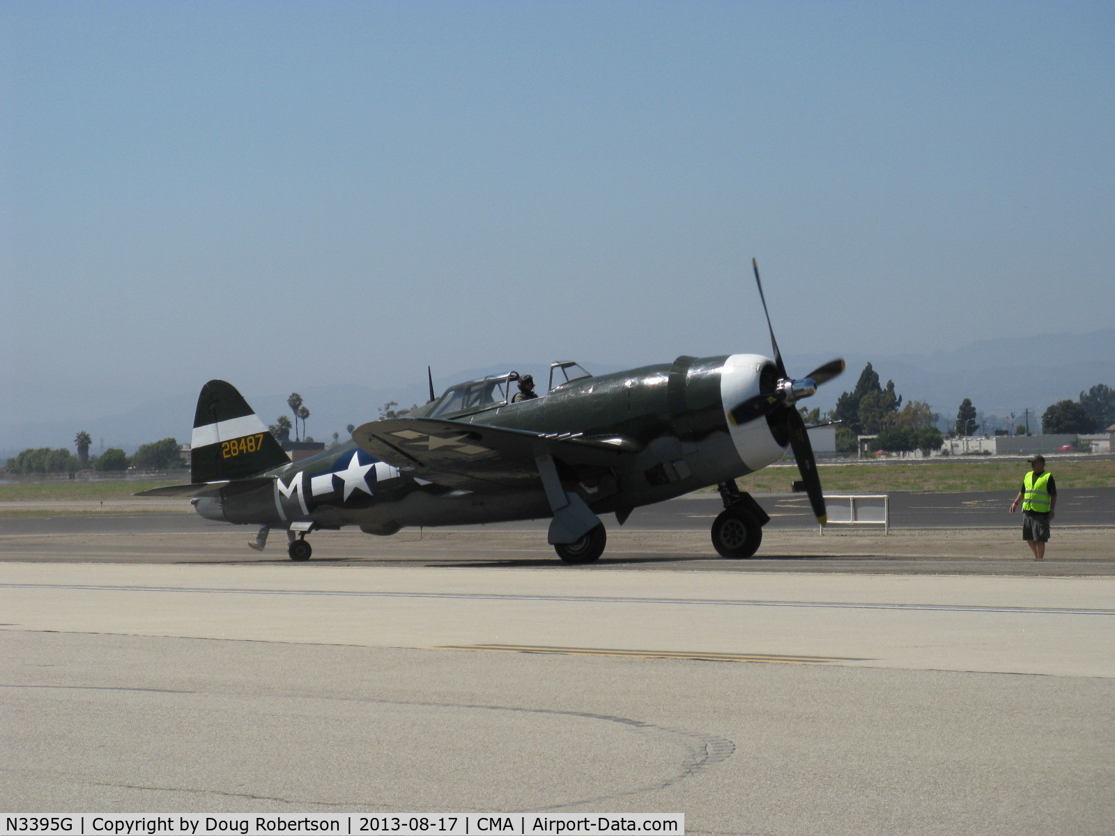 N3395G, 1942 Republic P-47G-15-CU Thunderbolt C/N 42-25254, 1942 Republic P-47G THUNDERBOLT, P&W R-2800 DOUBLE WASP 2,300 Hp, taxi