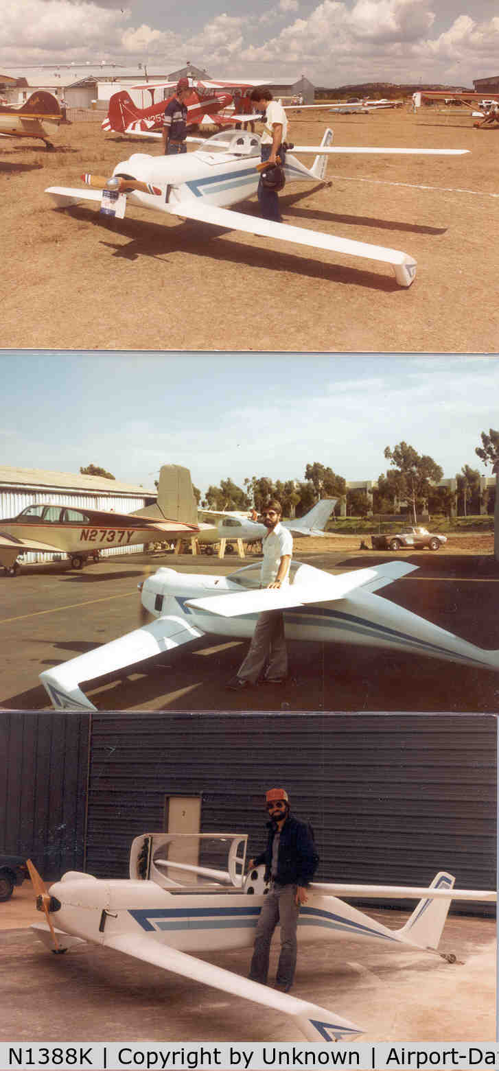 N1388K, 1982 QAC Quickie C/N 0386, These photos were taken at the Georgetown, TX Airshow in 1982.  this was a great little airplane and was flow all the way to San Diego where it was sold in 1984.