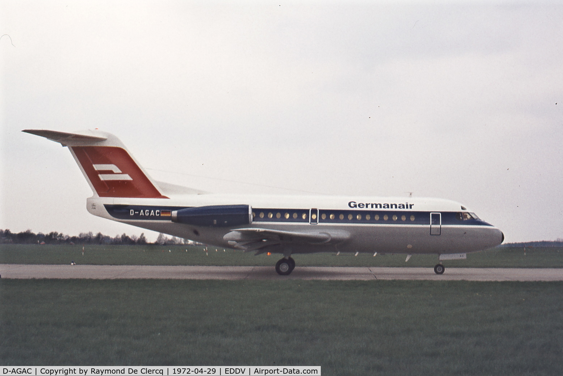 D-AGAC, 1972 Fokker F.28-1000 Fellowship C/N 11050, Hannover Messe 1972