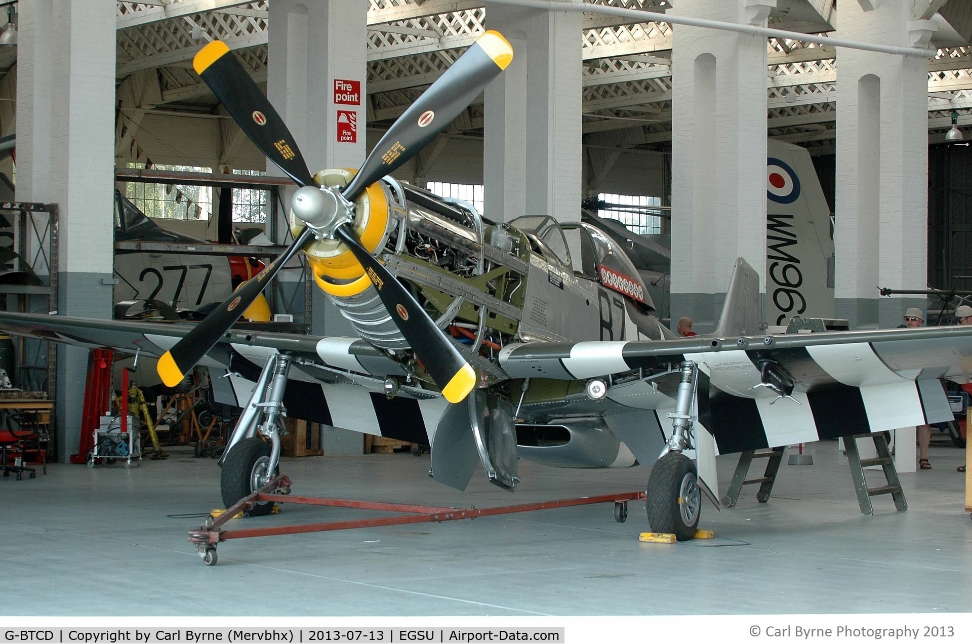 G-BTCD, 1944 North American P-51D Mustang C/N 122-39608, Part of the Imperial War Museum's preserved flying collection.