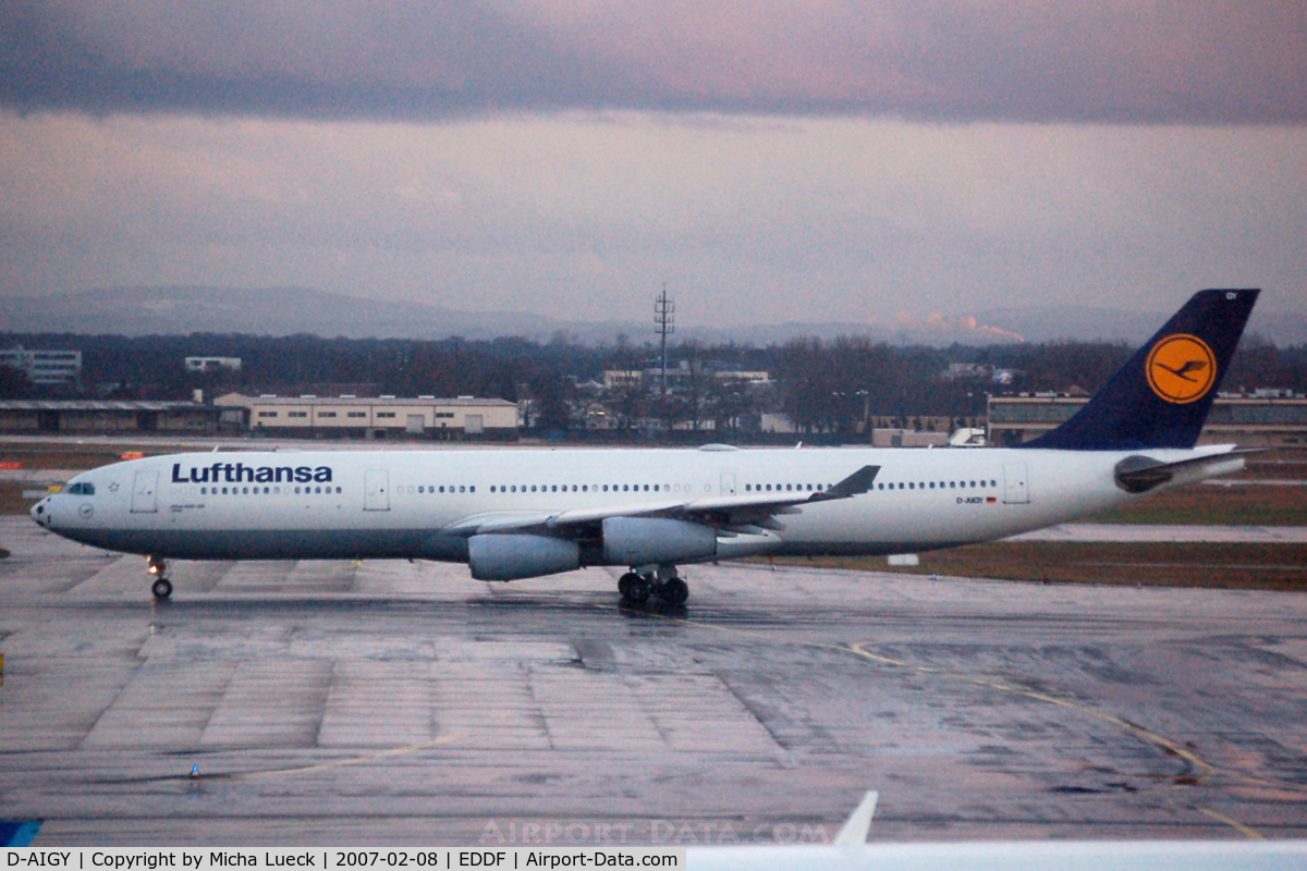 D-AIGY, 2000 Airbus A340-313 C/N 335, At Frankfurt