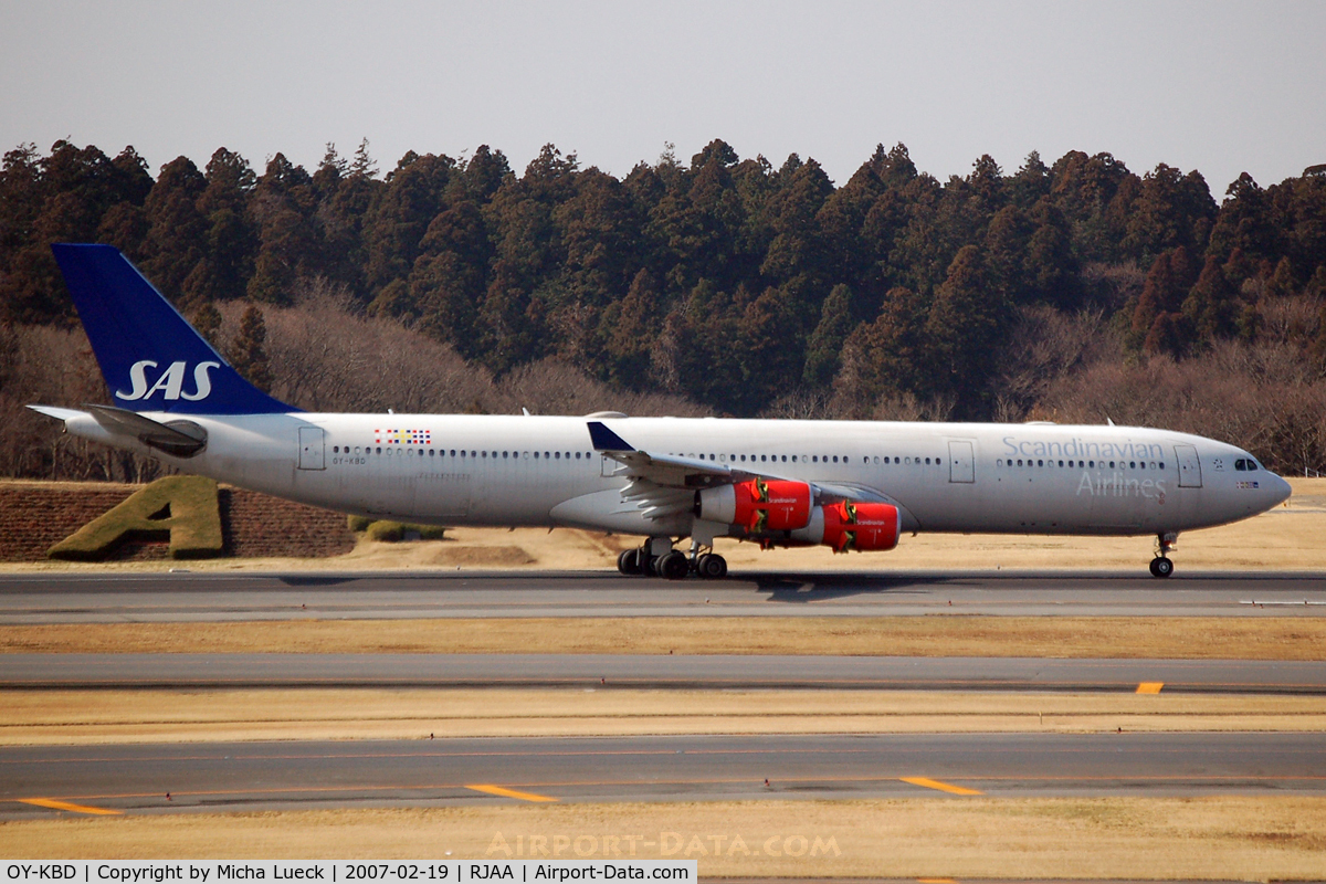 OY-KBD, 2002 Airbus A340-313X C/N 470, At Narita