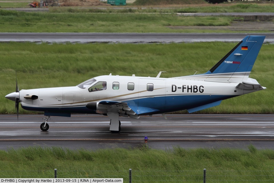 D-FHBG, 2012 Socata TBM-850 C/N 617, Taxing to RWY16 for departure.