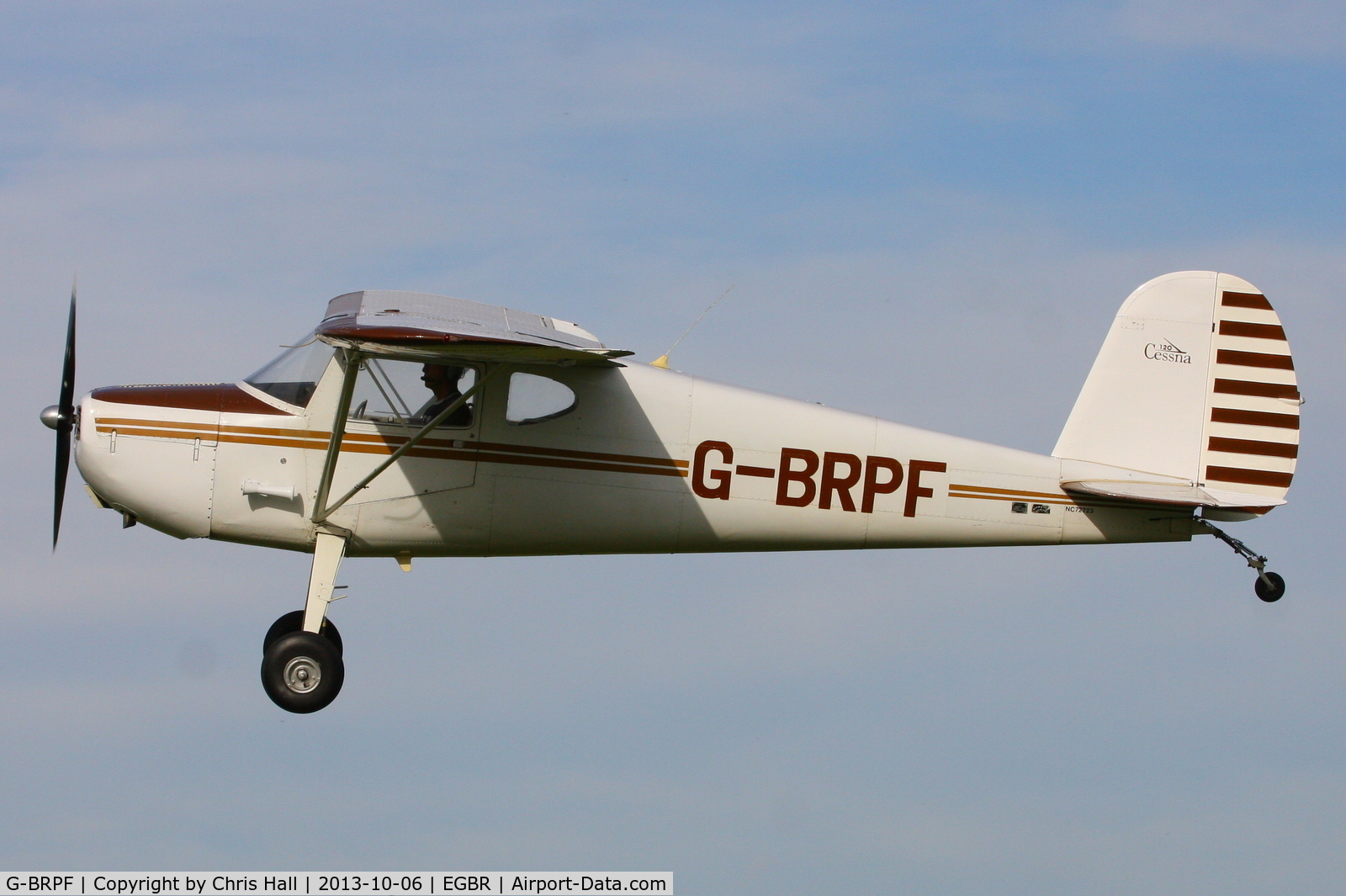 G-BRPF, 1946 Cessna 120 C/N 9902, at Breighton's Pre Hibernation Fly-in, 2013