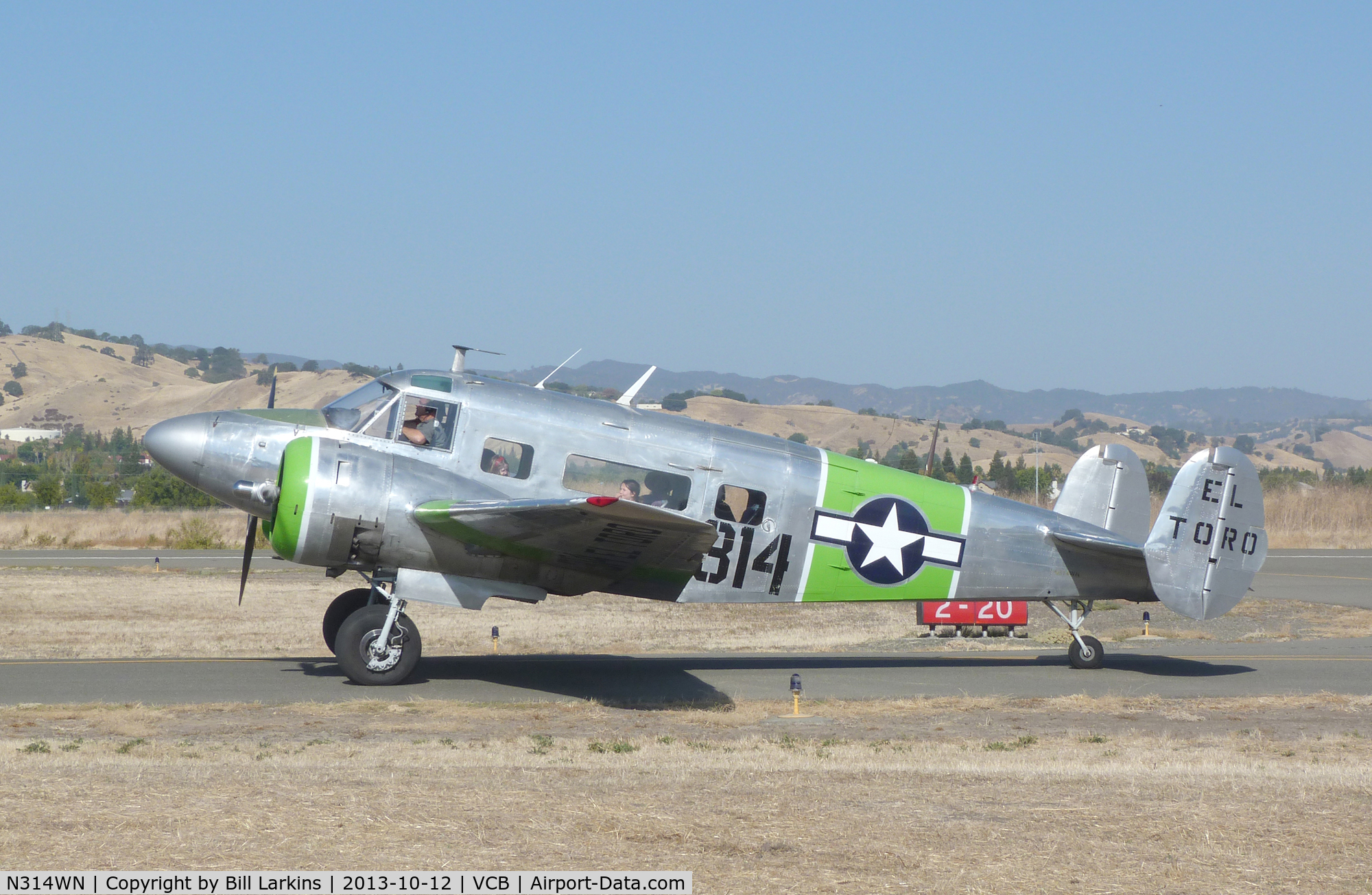N314WN, 1952 Beech C-45H Expeditor C/N AF-566, At Mustang Day 2013