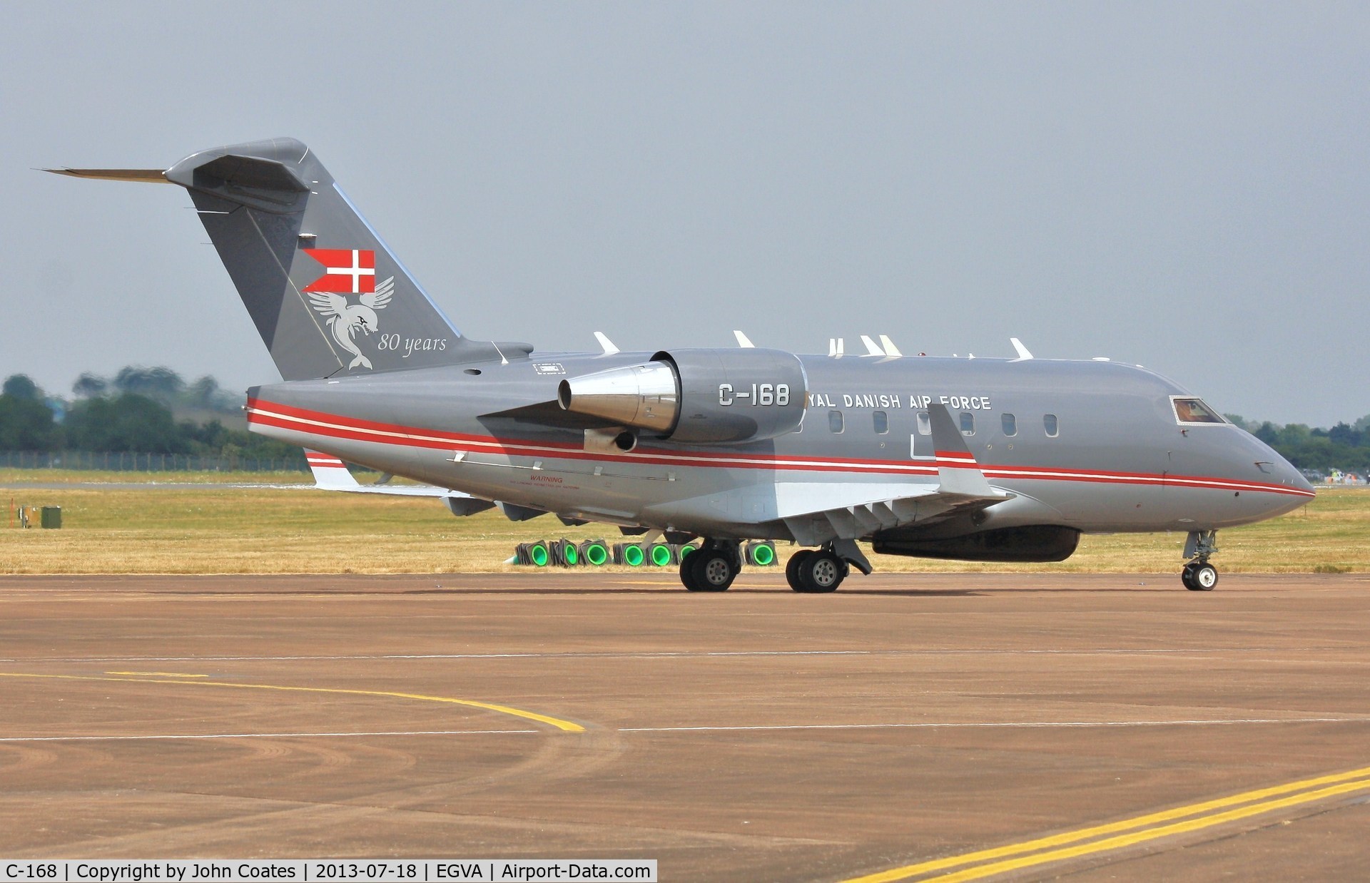 C-168, 2000 Bombardier Challenger 604 (CL-600-2B16) C/N 5468, Taxiing to static park on arrival at RIAT 2013