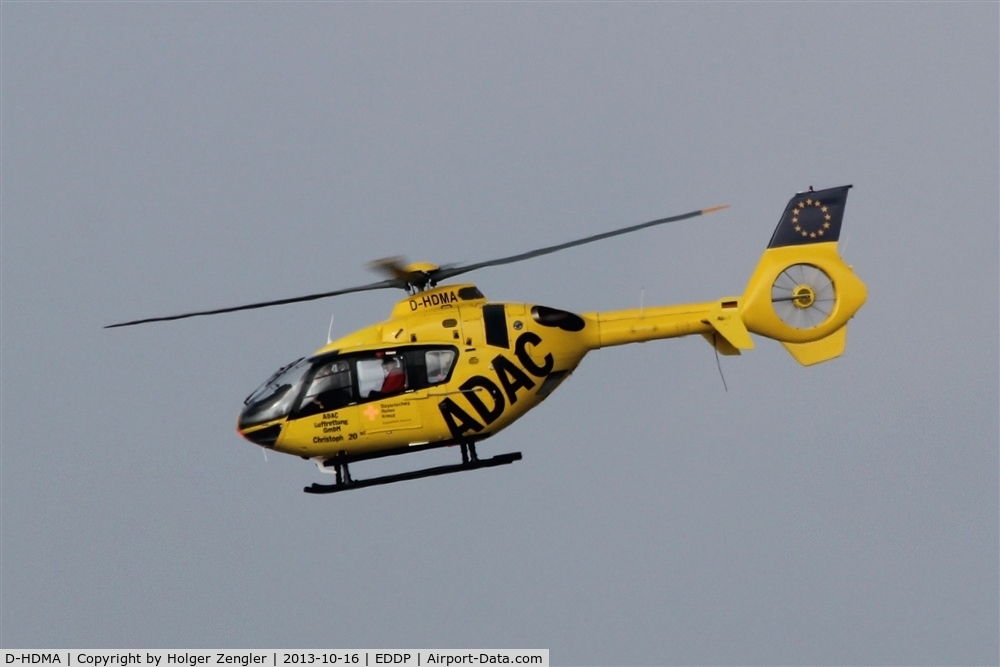 D-HDMA, Eurocopter EC-135P-2 C/N 0239, Rescue heli on low approach alang rwy 26R.....