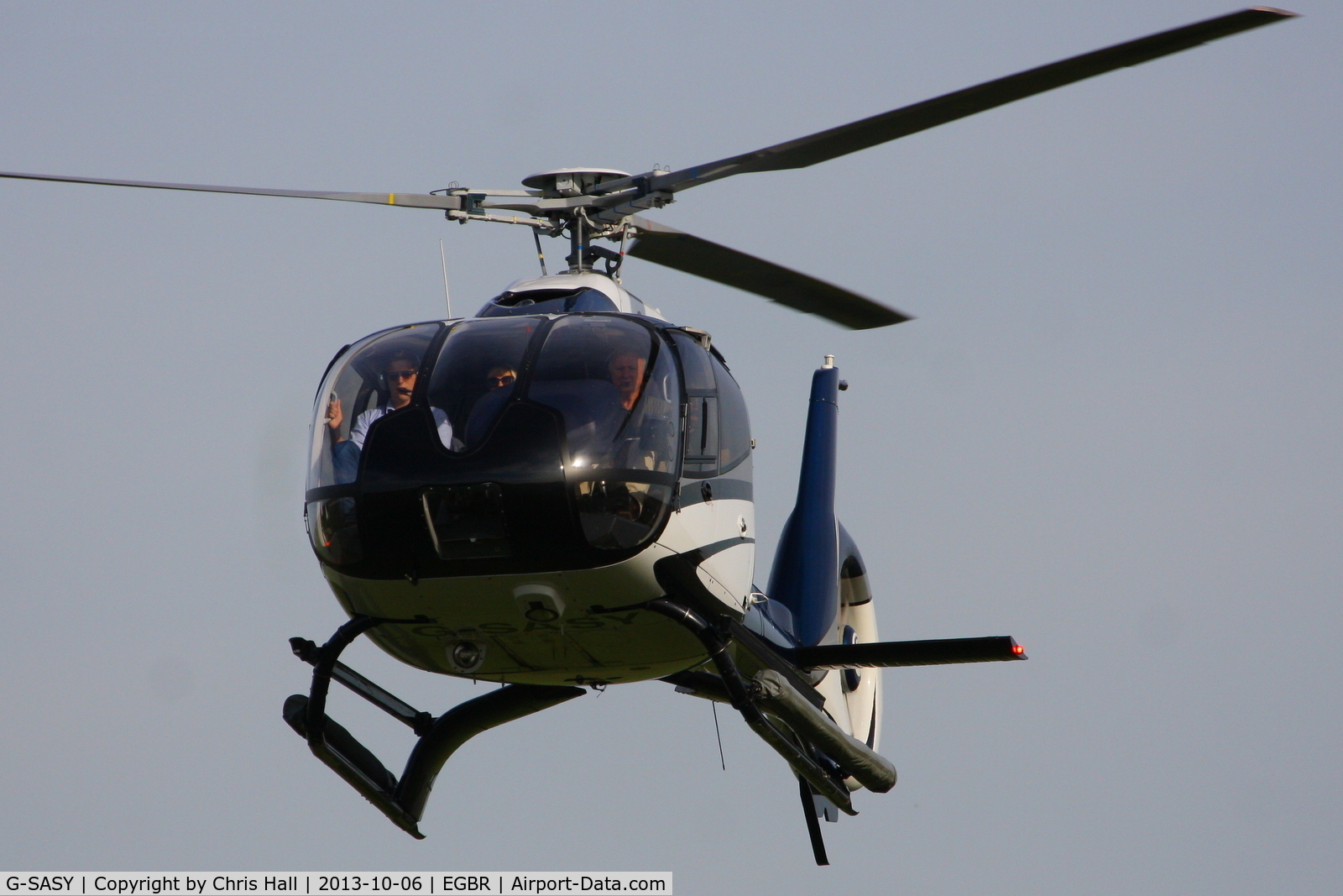 G-SASY, 2009 Eurocopter EC-130B-4 (AS-350B-4) C/N 4760, at Breighton's Pre Hibernation Fly-in, 2013