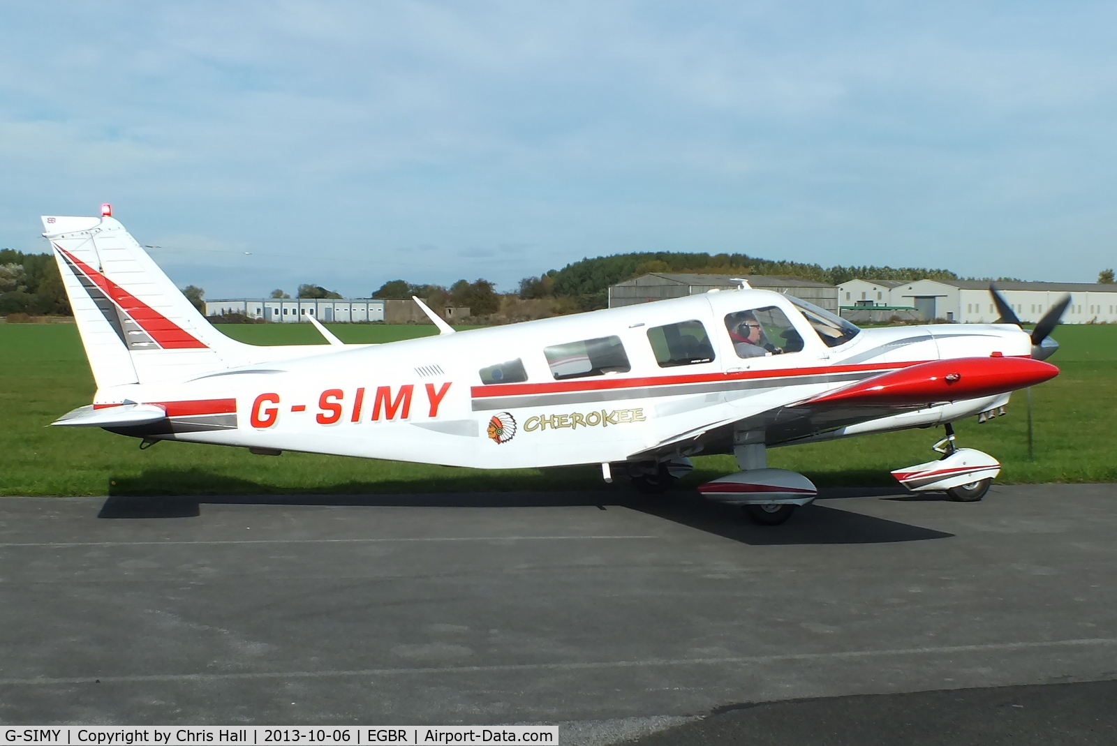 G-SIMY, 1976 Piper PA-32-300 Cherokee Six Cherokee Six C/N 32-7640082, at Breighton's Pre Hibernation Fly-in, 2013