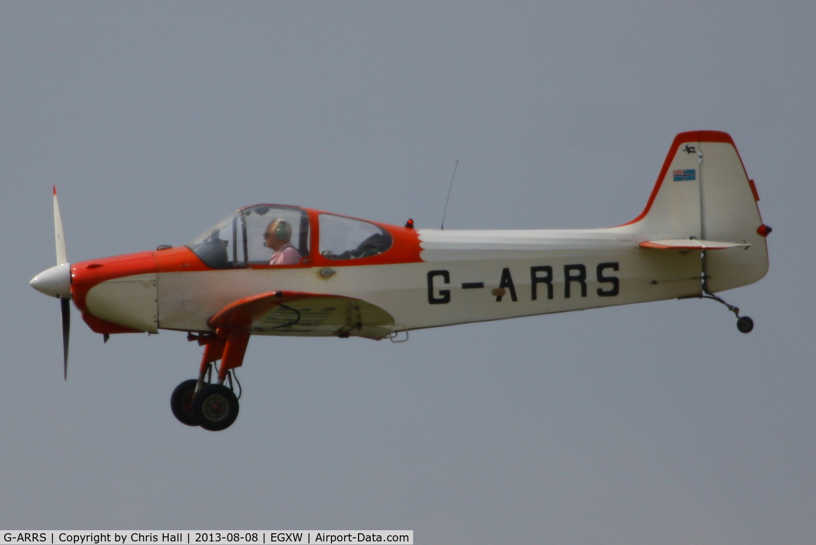 G-ARRS, 1958 Piel CP-301A Emeraude C/N 226, on approach into RAF Waddington