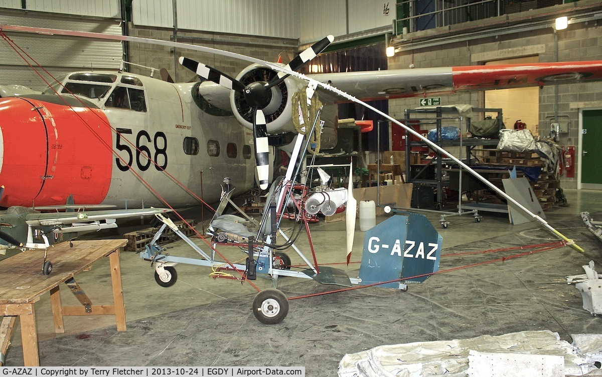 G-AZAZ, Bensen B-8M Gyrocopter Gyrocopter C/N RNEC1, Open Day at Cobham Hall , Fleet Air Arm Museum at Yeovilton