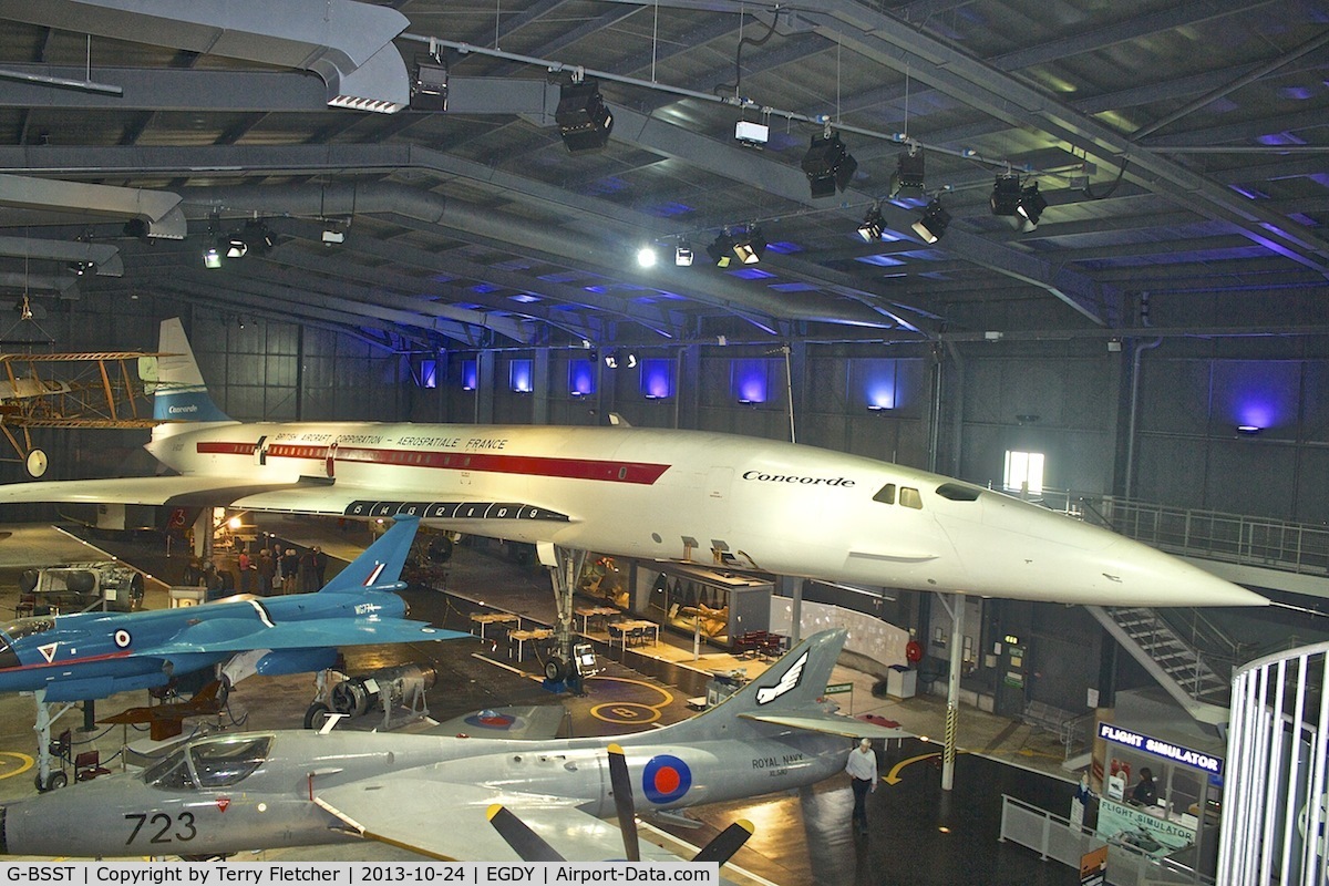 G-BSST, 1966 Aerospatiale-BAC Concorde Prototype C/N 002/13520, Displayed at the Fleet Air Arm Museum at Yeovilton