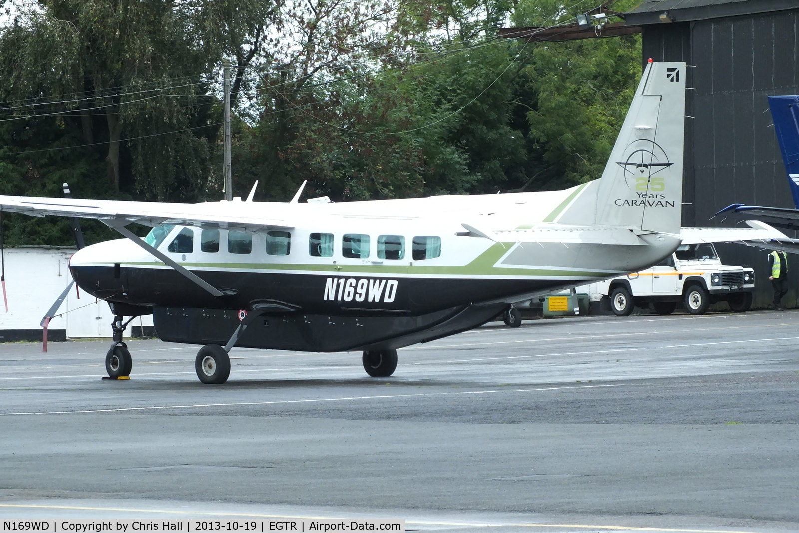 N169WD, Cessna 208B C/N 208B2167, parked at Elstree