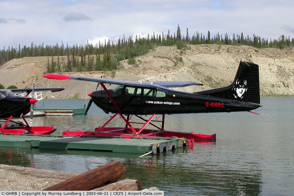 C-GHRB, Cessna A185E Skywagon 185 C/N 18502021, Docked on Schwatka Lake, Whitehorse, Yukon.