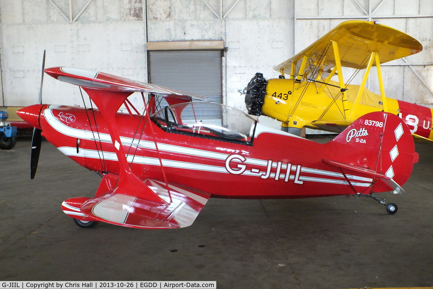 G-JIIL, 1977 Pitts S-2A Special C/N 20935, hangared at Bicester