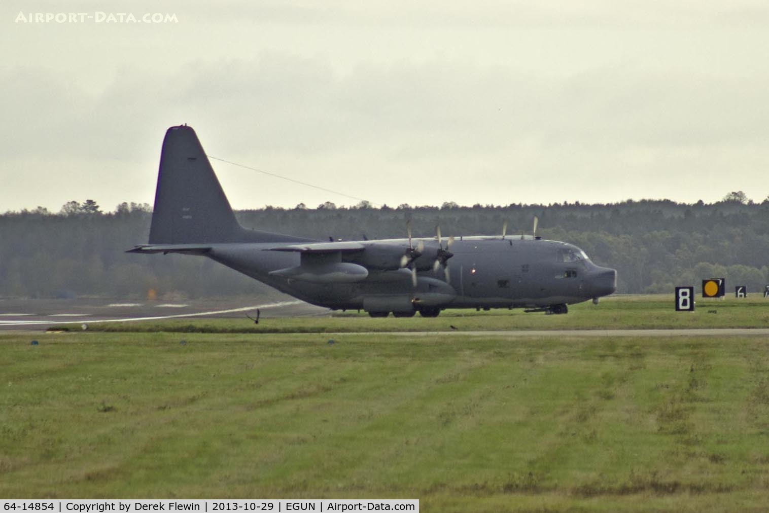 64-14854, 1964 Lockheed MC-130P Combat Shadow C/N 382-4038, Resident MC-130P Combat Shadow, Josh35, 67th SOS,  returning to EGUN from USAFE Spagdahlem ((ETAD) Germany due to adverse weather in the UK.