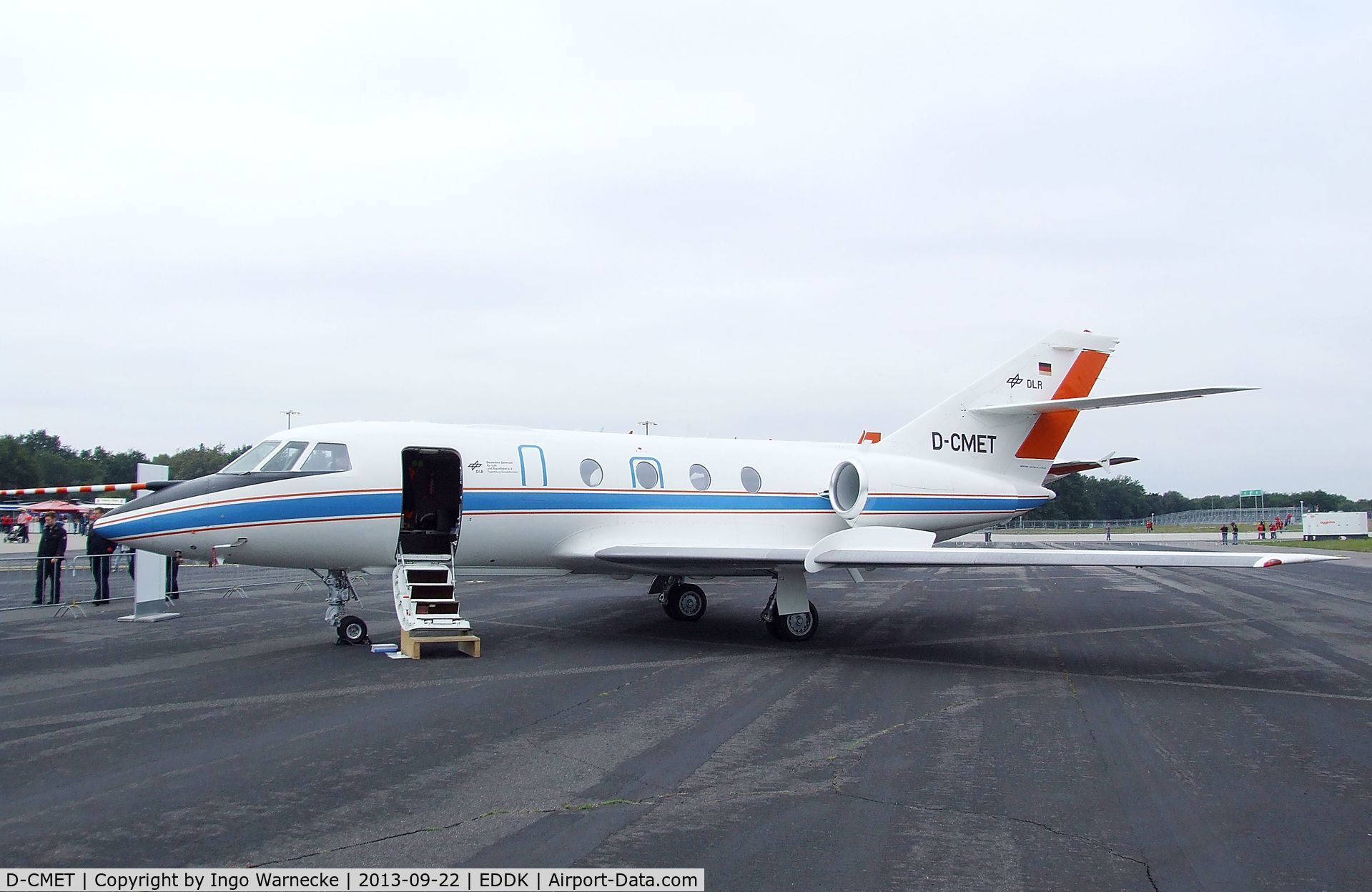 D-CMET, 1976 Dassault Falcon (Mystere) 20E-5 C/N 329, Dassault Falcon 20E-5 of the DLR at the DLR 2013 air and space day on the side of Cologne airport