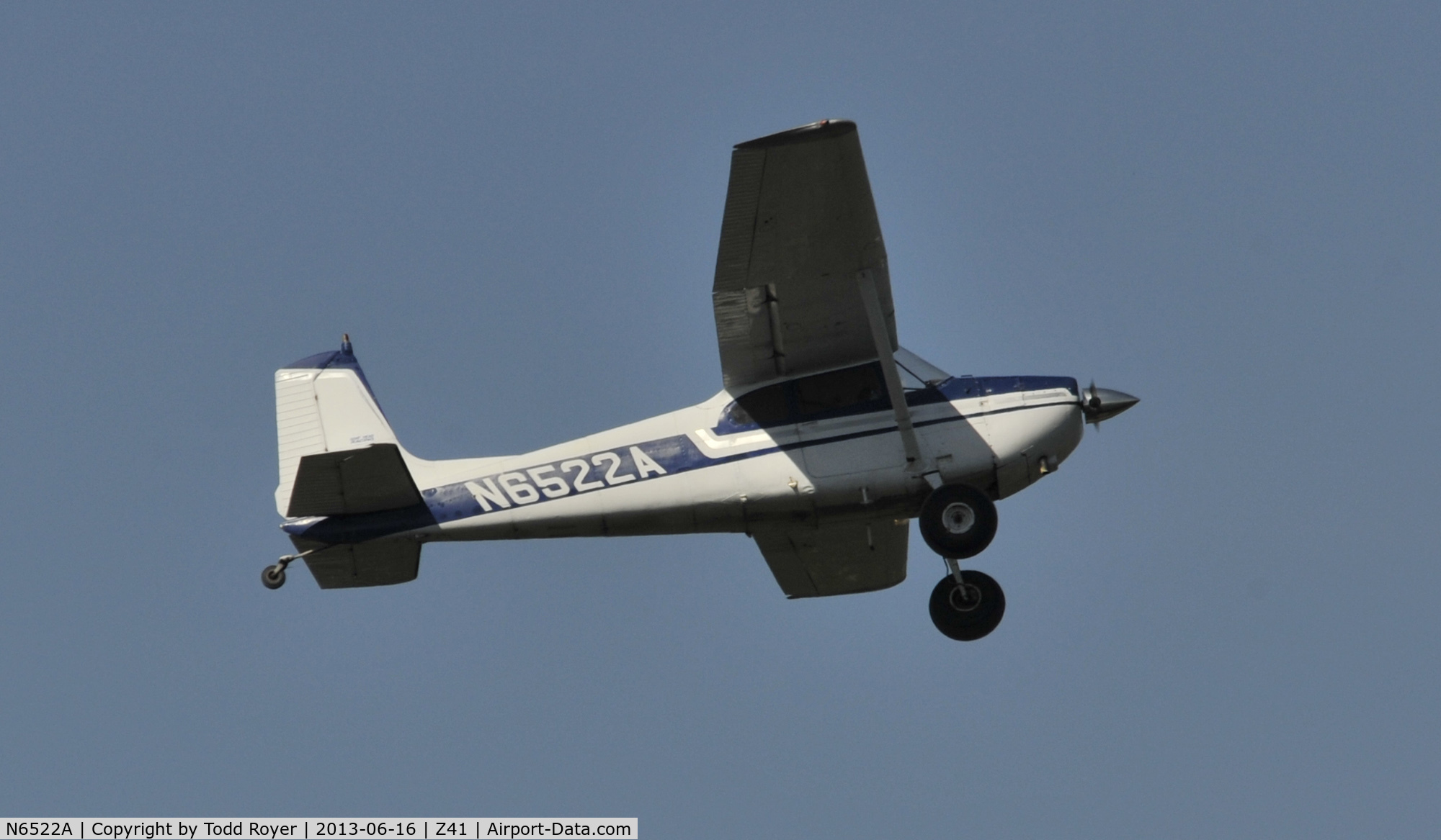 N6522A, 1956 Cessna 180 C/N 32419, Departing Lake Hood Strip