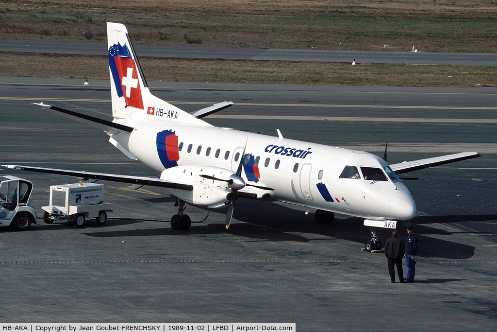 HB-AKA, 1989 Saab 340B C/N 340B-160, CROSSAIR to Geneva
